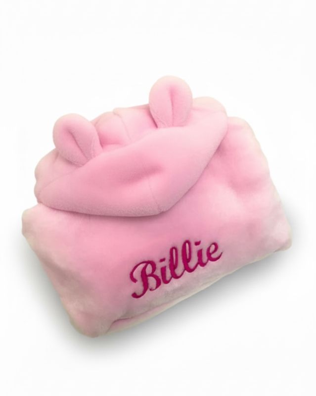 Personalised Light Pink Dressing Gown with Ears