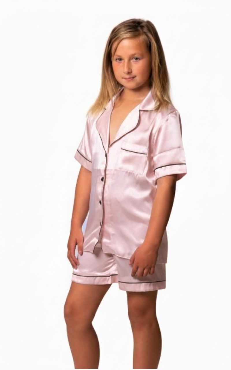 Pink Satin Pyjamas