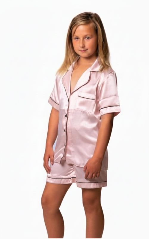 Pink Satin Pyjamas