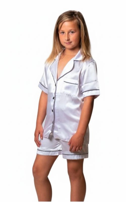 White Silk Pyjamas