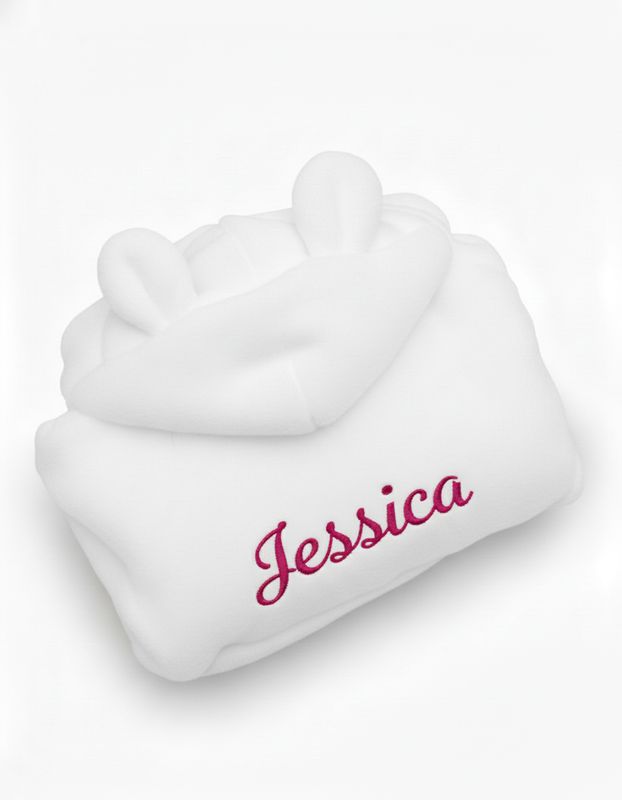 Personalised White Dressing Gown with Ears