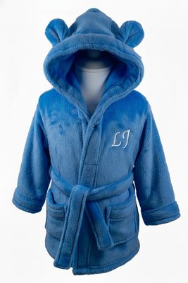Personalised Blue Dressing Gown with Ears