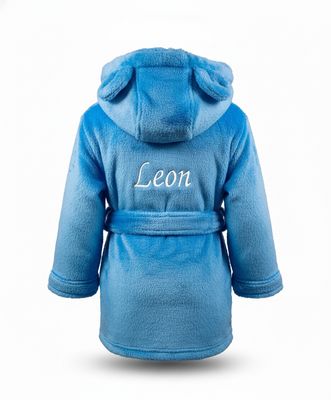 Personalised Blue Dressing Gown with Ears