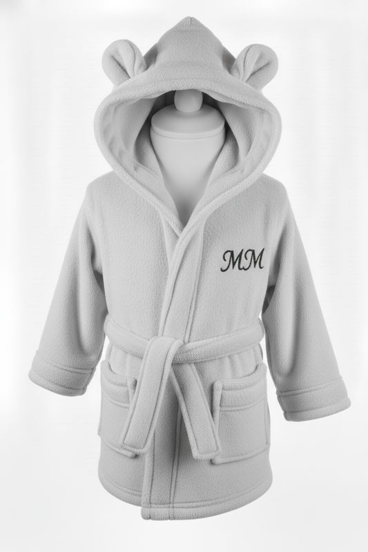 Personalised Grey Dressing Gowns with Ears