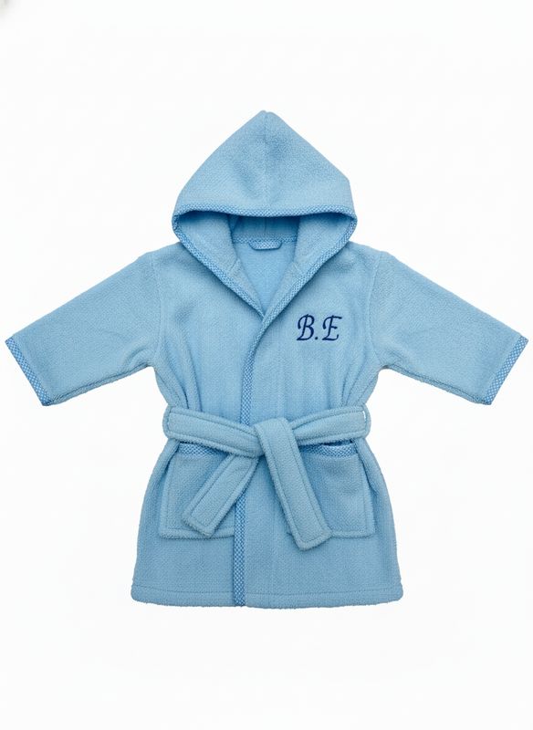 Blue Towelling Bath Robe