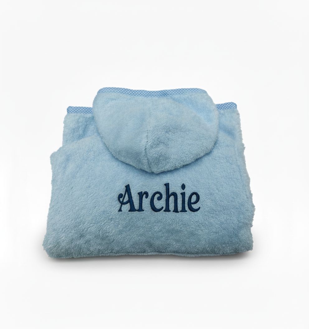 Blue Towelling Bath Robe