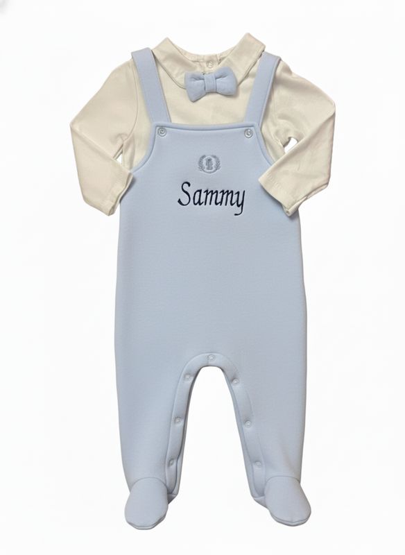 Blue Bow Tie Baby Grow