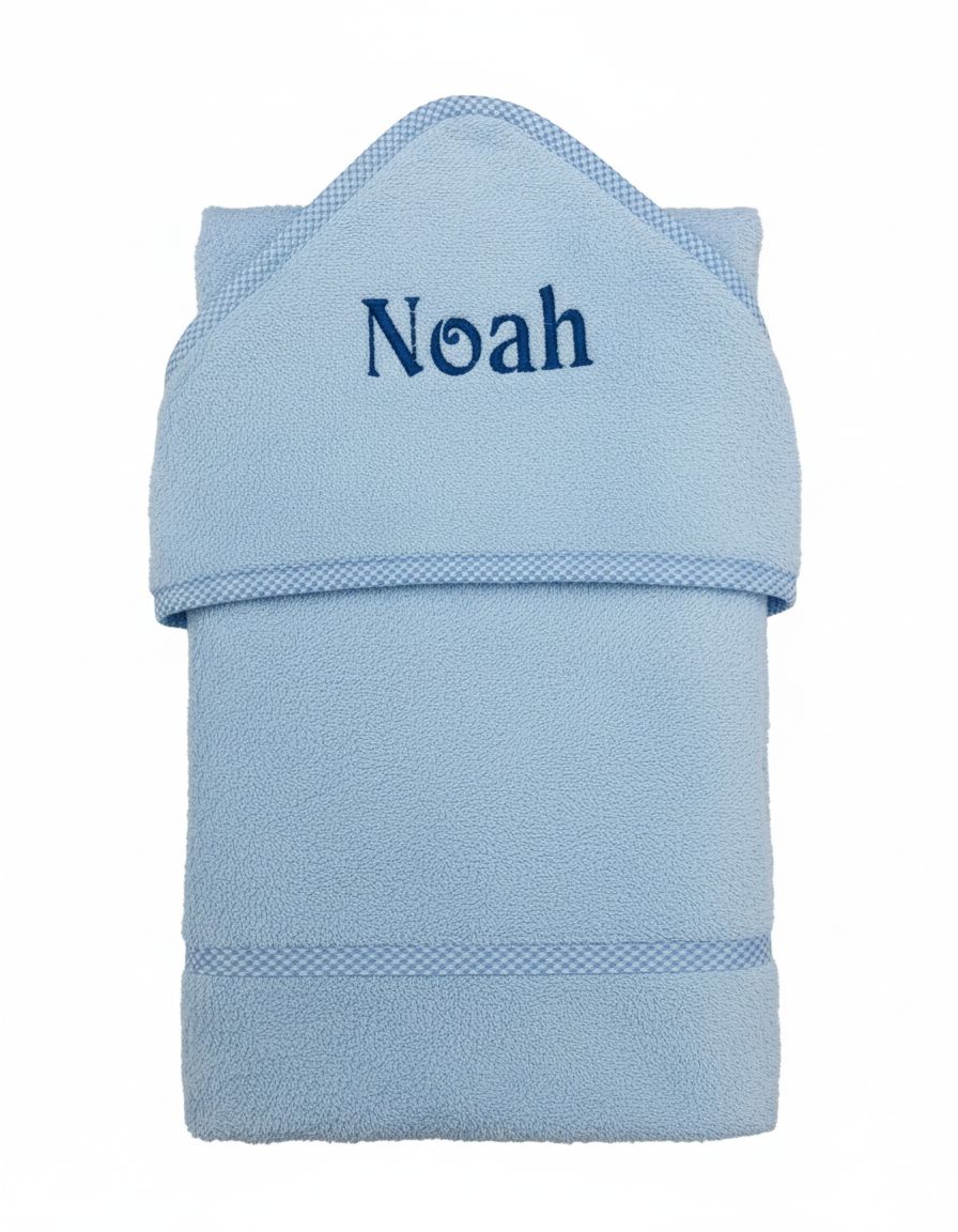 Blue Hooded Baby Bath Towel