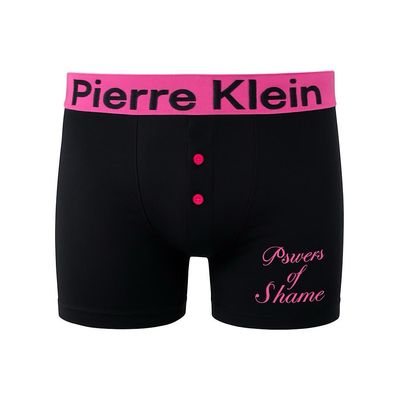 Black boxer with neon waist