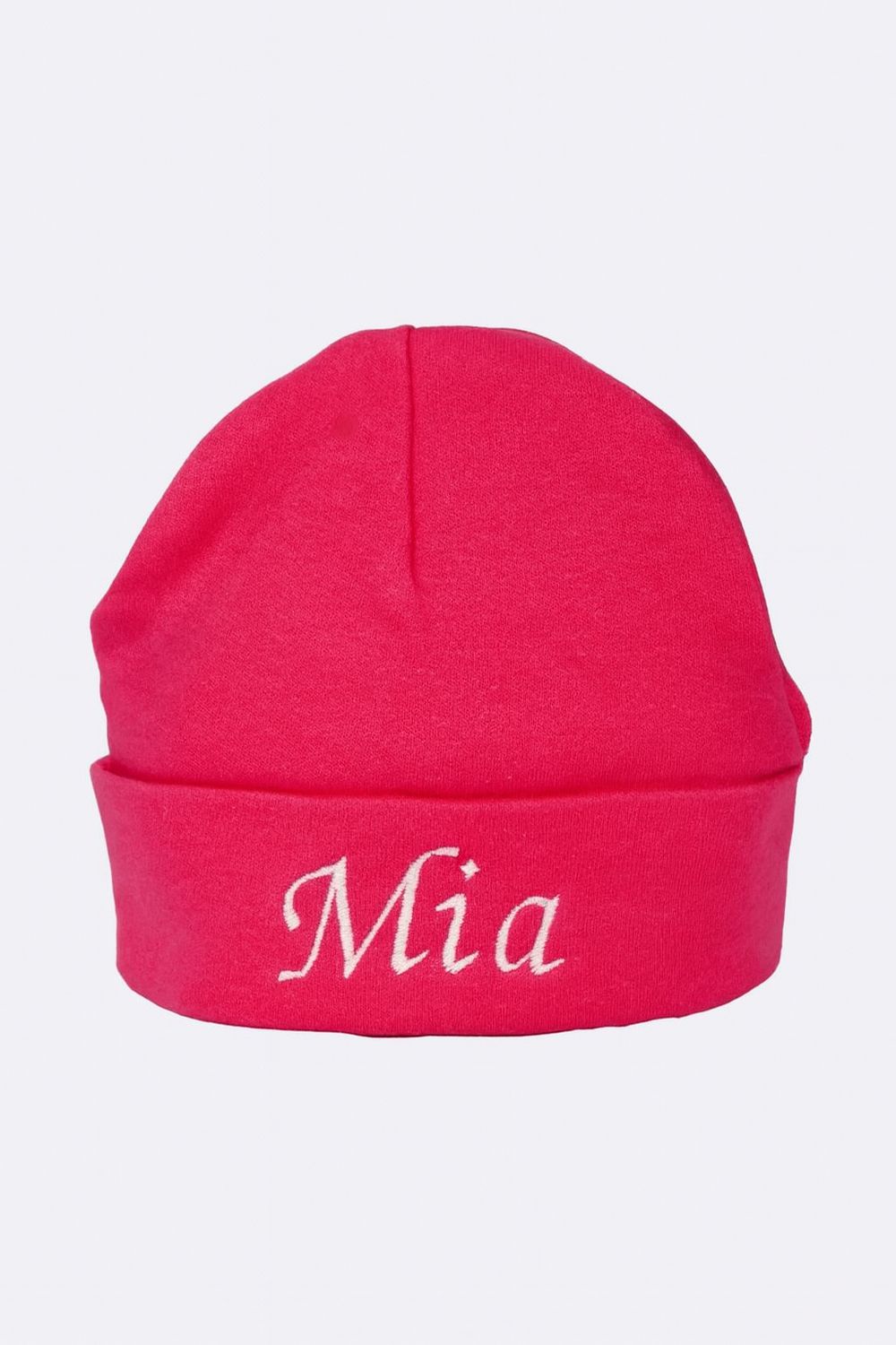 Cerise Pink Cotton Baby Hat