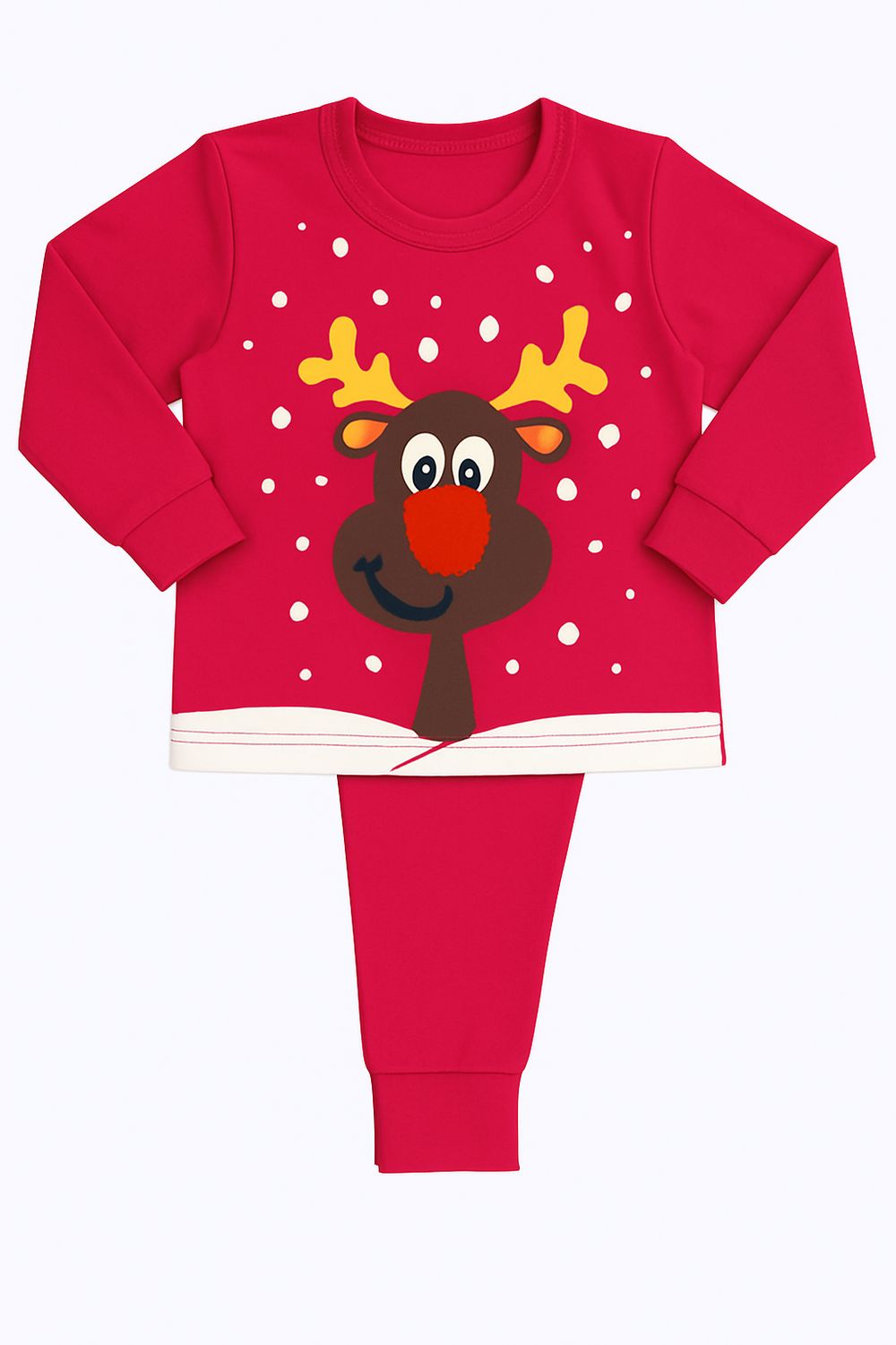 Cerise Pink Reindeer Pyjamas