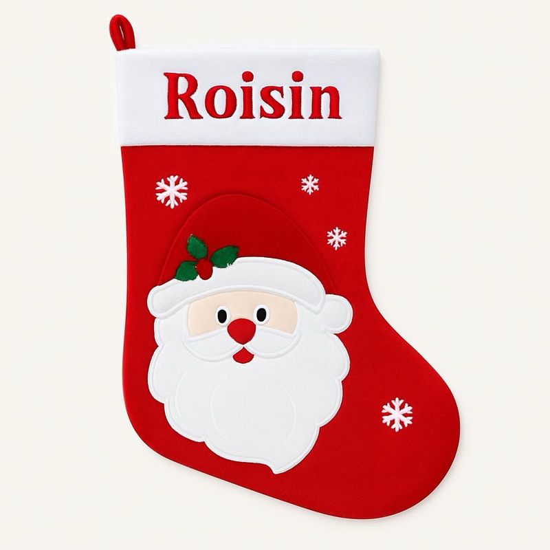 Velvet Santa Christmas Stocking