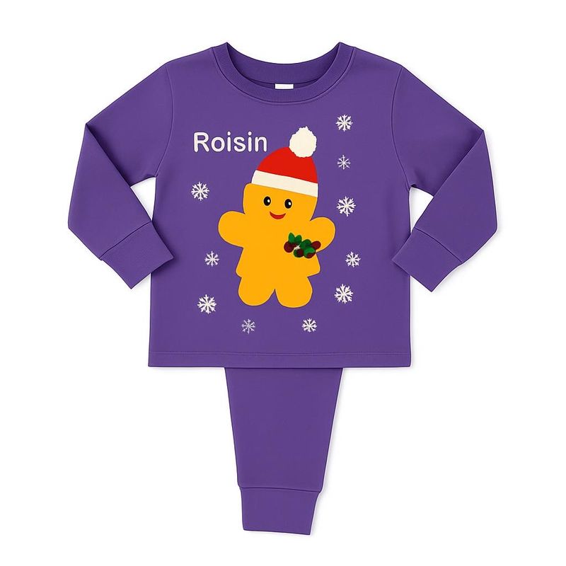 Personalised Purple Ginger Bread Pyjamas Personalised Purple Ginger Bread Pyjamas