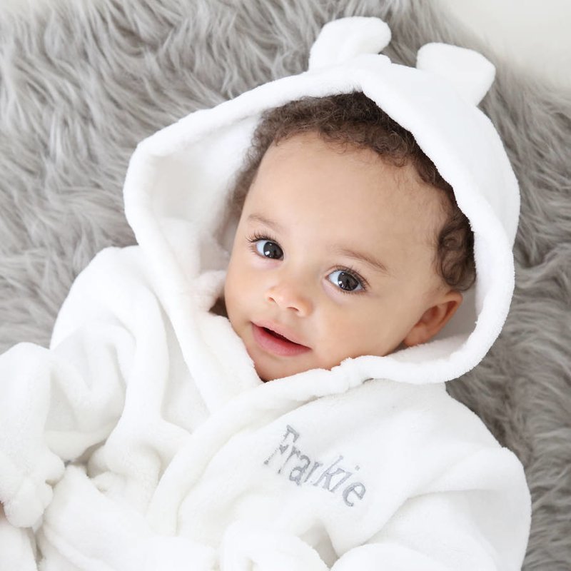 baby dressing gown with name