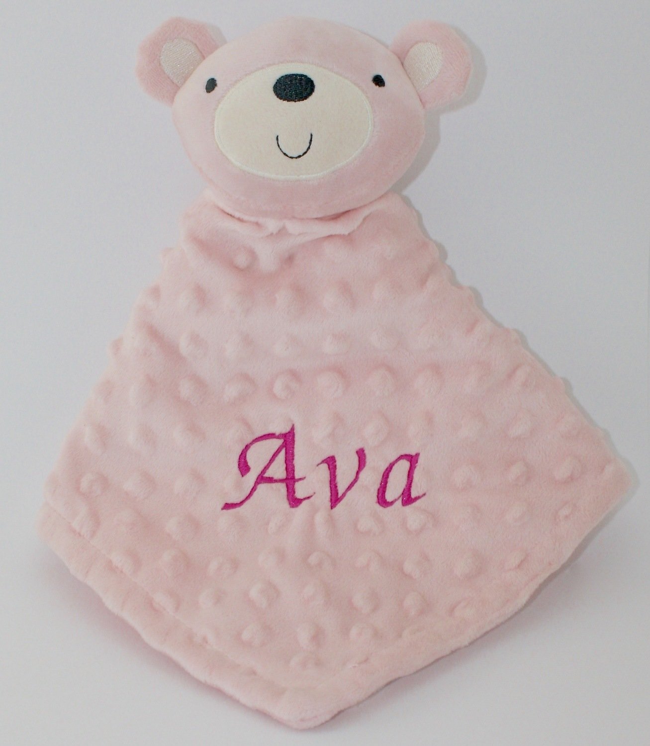 Personalised Pink Dimple Teddy Comforter