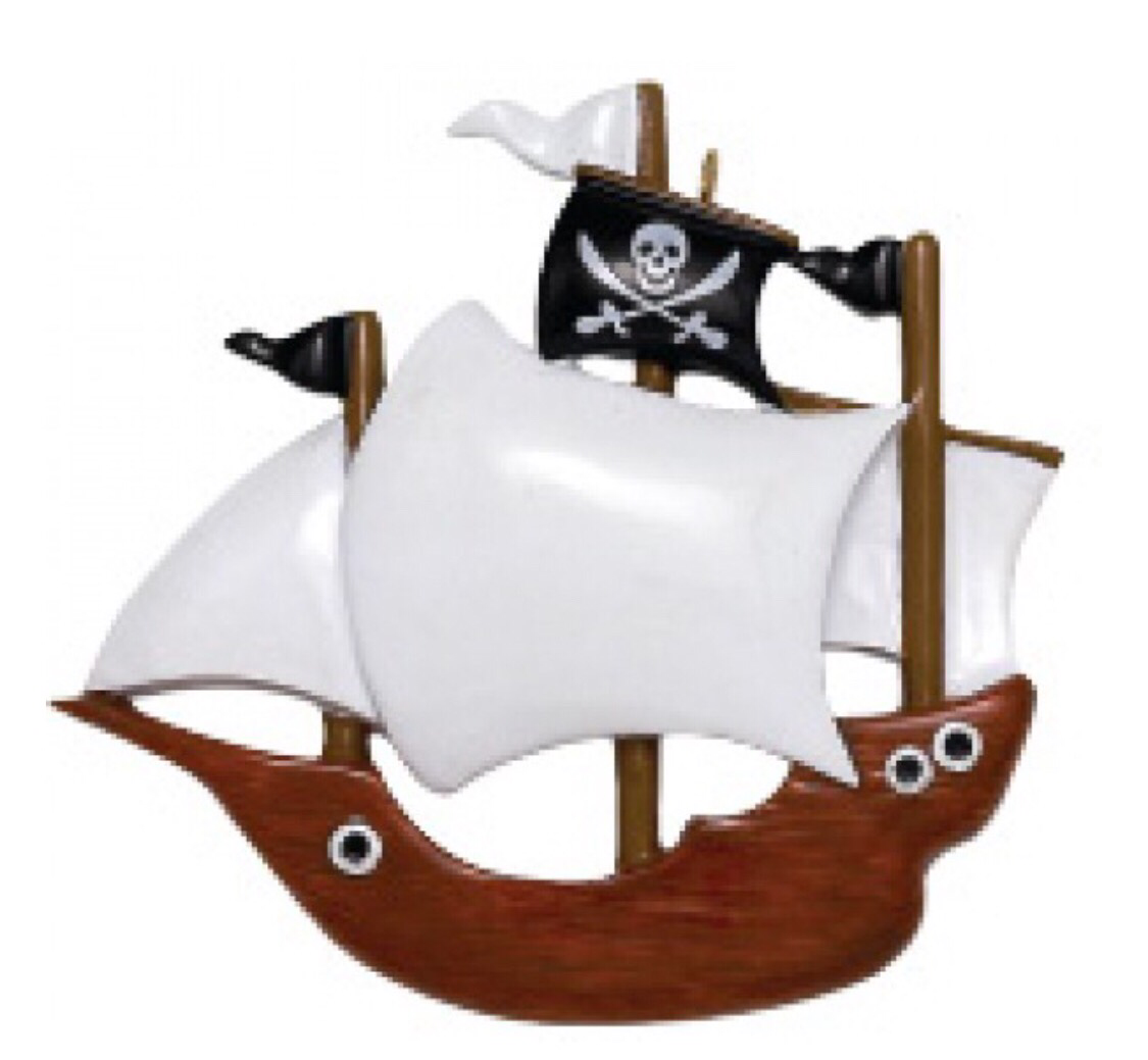 Pirate ship ornament