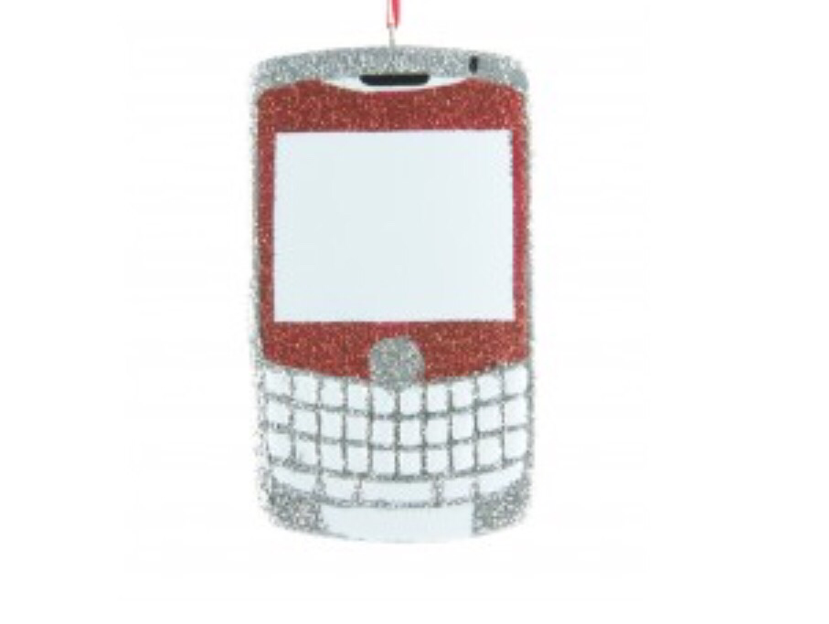 Personalised Mobile phone Christmas Tree Ornament