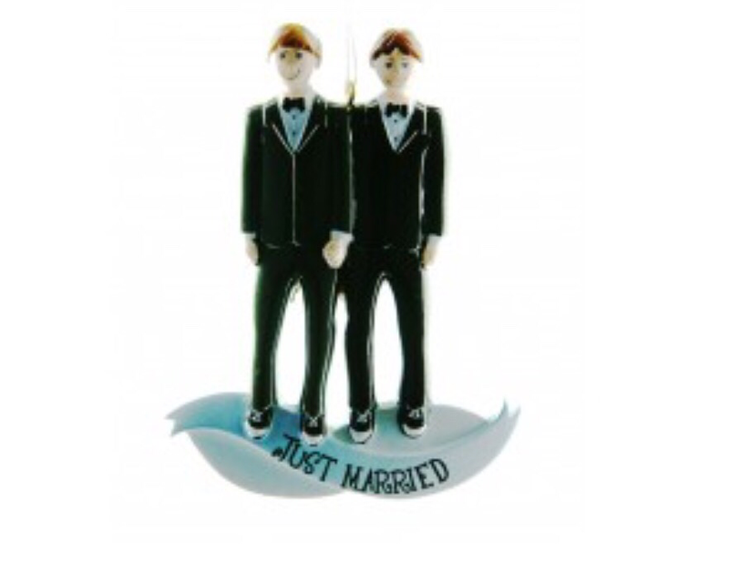 Personalised Mr and Mr Just Married Christmas Tree Ornament