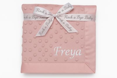 Rose Pink satin edge dimple blanket