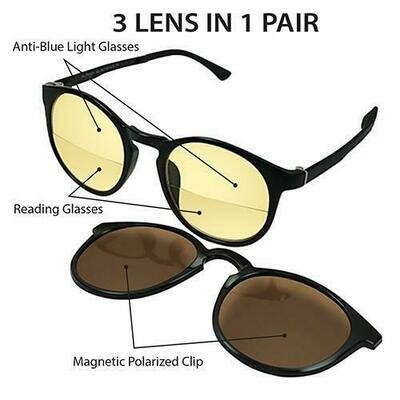 Archgon 3 In 1 Polarized Sunglasses 250 Degree GL-R2102-K25