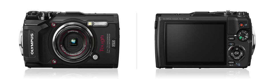 Olympus Compact Digital Camera Tough TG-5 (Free Case + 16GB Memory Card)
