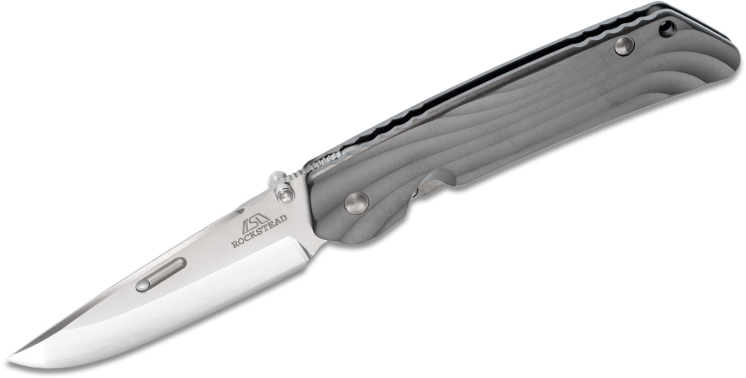 Rockstead HIGO II TI-ZDP  Japanese Folding Knife 3.5&quot; ZDP-189 Mirror Finish Blade, Handle Finishing: Matte (M)  STOCK AVAILABLE