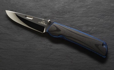 Rockstead HIGO II X-CF-ZDP (BL) Japanese Folding Knife 3.5&quot; ZDP-189 Mirror Finish Blade, Carbon Fiber Handles