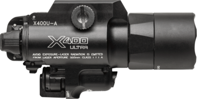 Surefire X400® Ultra — Green Laser LED Handgun or Long Gun WeaponLight with Laser X400U-A-GN (PRE ORDER)