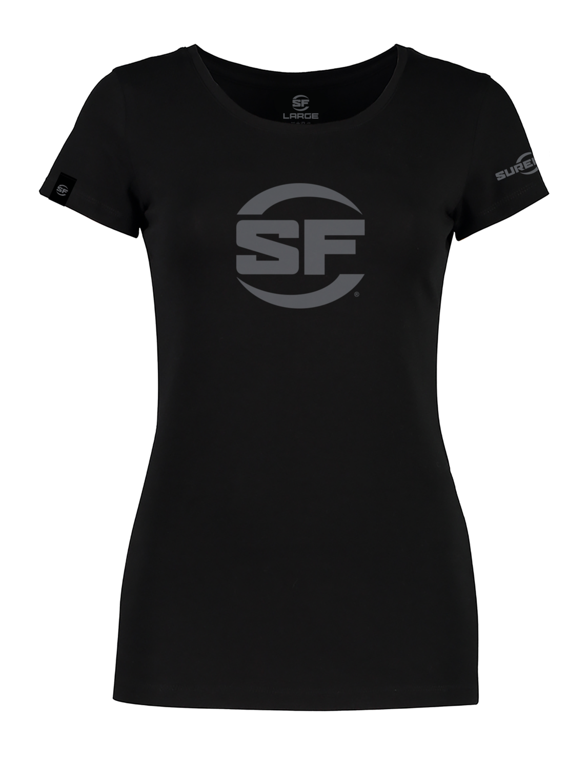 Surefire T-shirt Button Logo Black for Women (PRE ORDER)