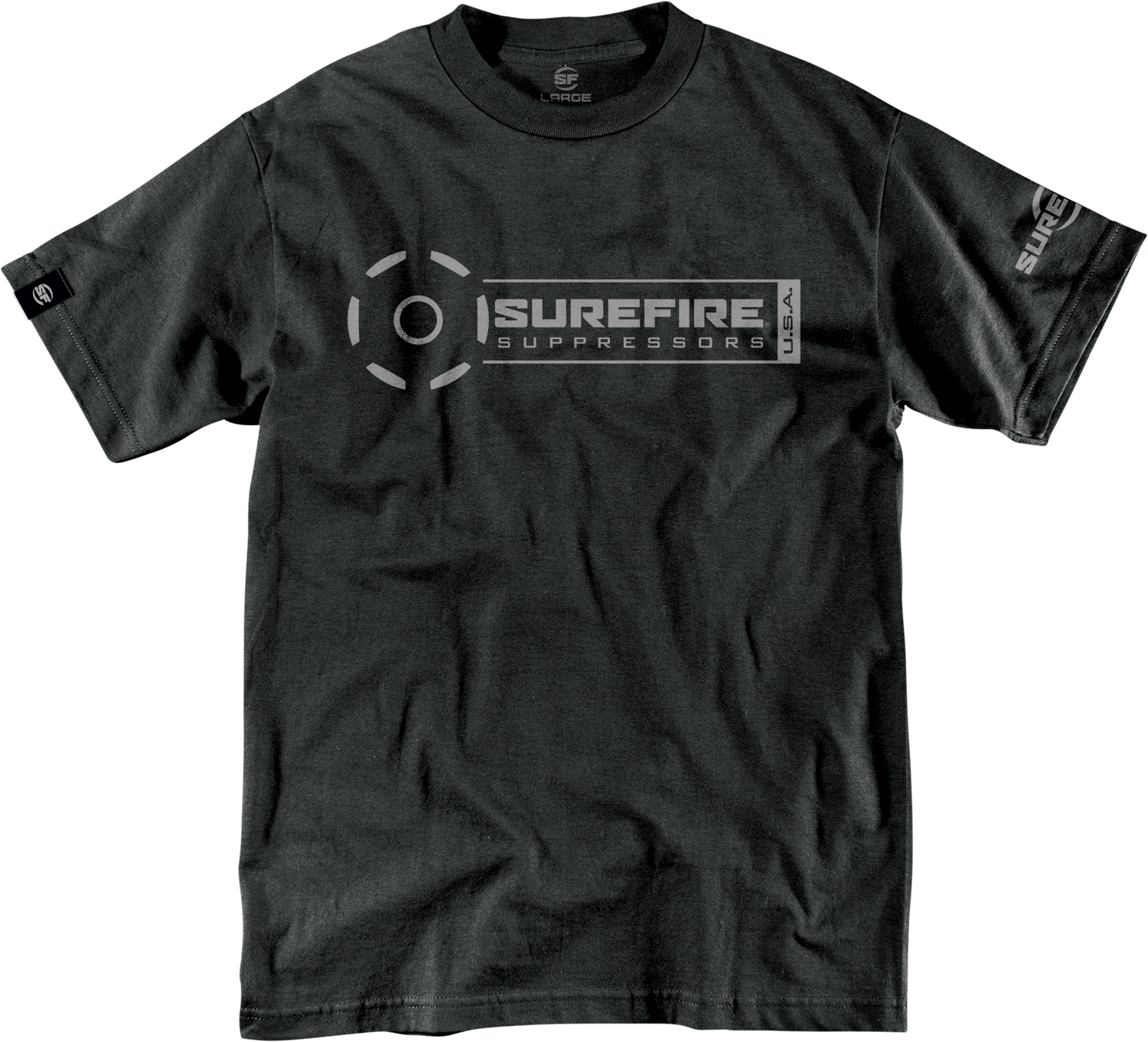 Surefire  T-shirt Suppressor Stamp Black, Color: Black