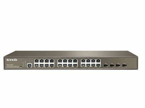 Tenda  24-Port 10/100/1000Mbps With 4 Shared SFP PoE Managed Switch TEG3224P