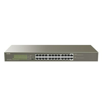 Tenda 1000M&amp;PoE 24-Port Gigabit Ethernet Switch with 24-Port PoE TEG1124P-24-250W