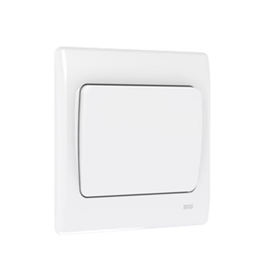 British General PCWH12W 1-Gang 2-Way 10Amp Mega Rocker Switches Socket