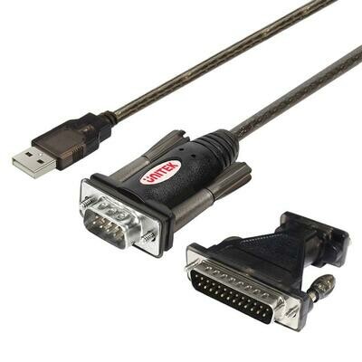 Unitek USB to Serial Converter With DB9F to DB25M Adaptor 1.5M Y-105A