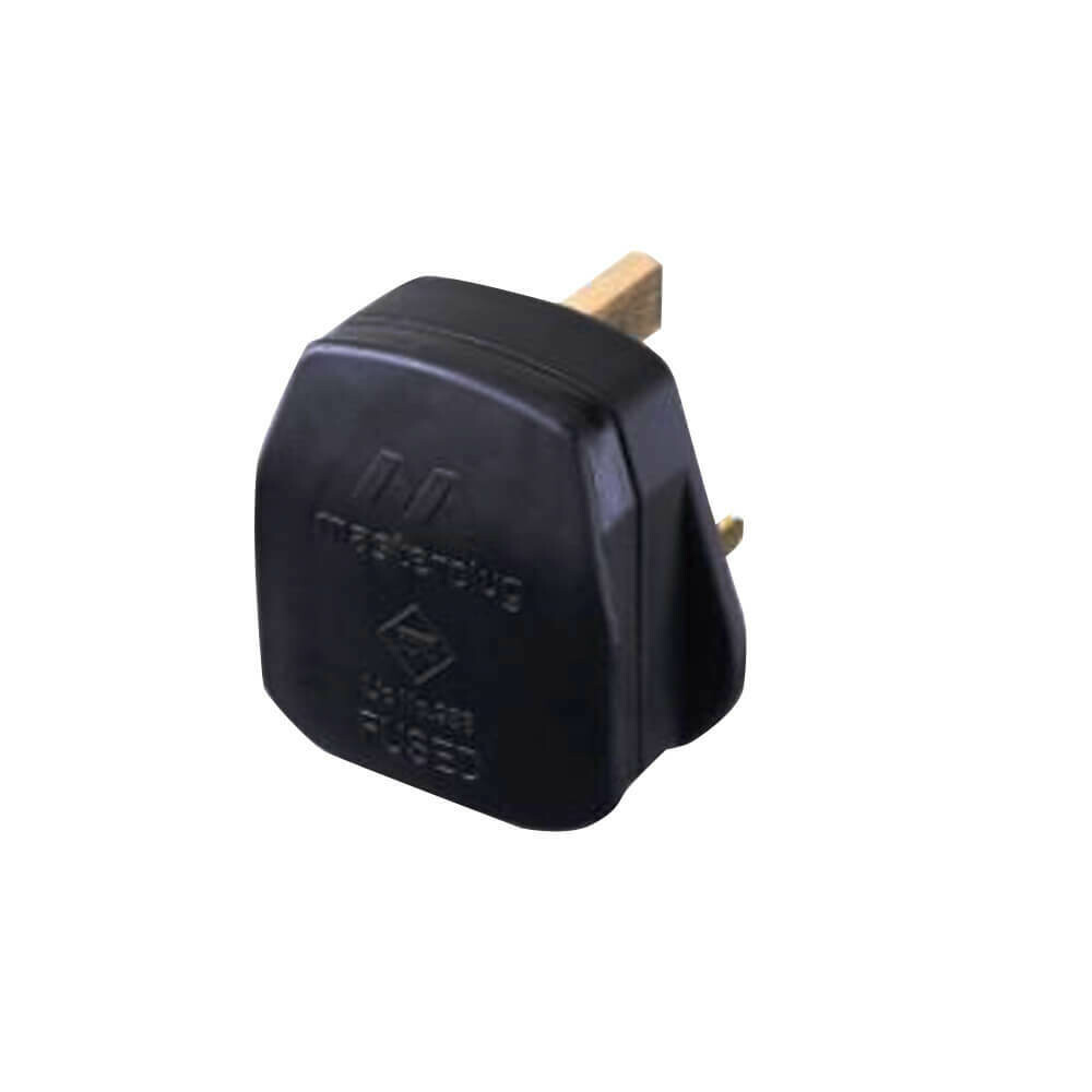 Masterplug Rewireable Plug Normal Work PT13, Color: Black