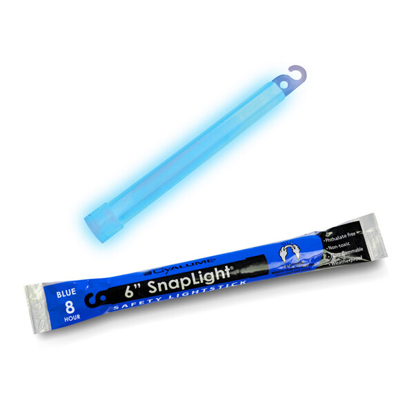Cyalume Snaplight Blue 6 inch 8 Hours Emergency Lightsticks (Expired Apr 2028)