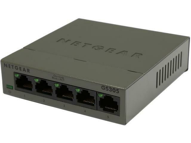 Netgear 5-Port Gigabit Ethernet Unmanaged Switch GS305-300UKS