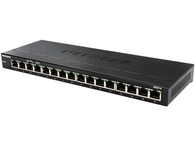 Netgear   16-Port Gigabit Ethernet Unmanaged Switch GS316-100UKS