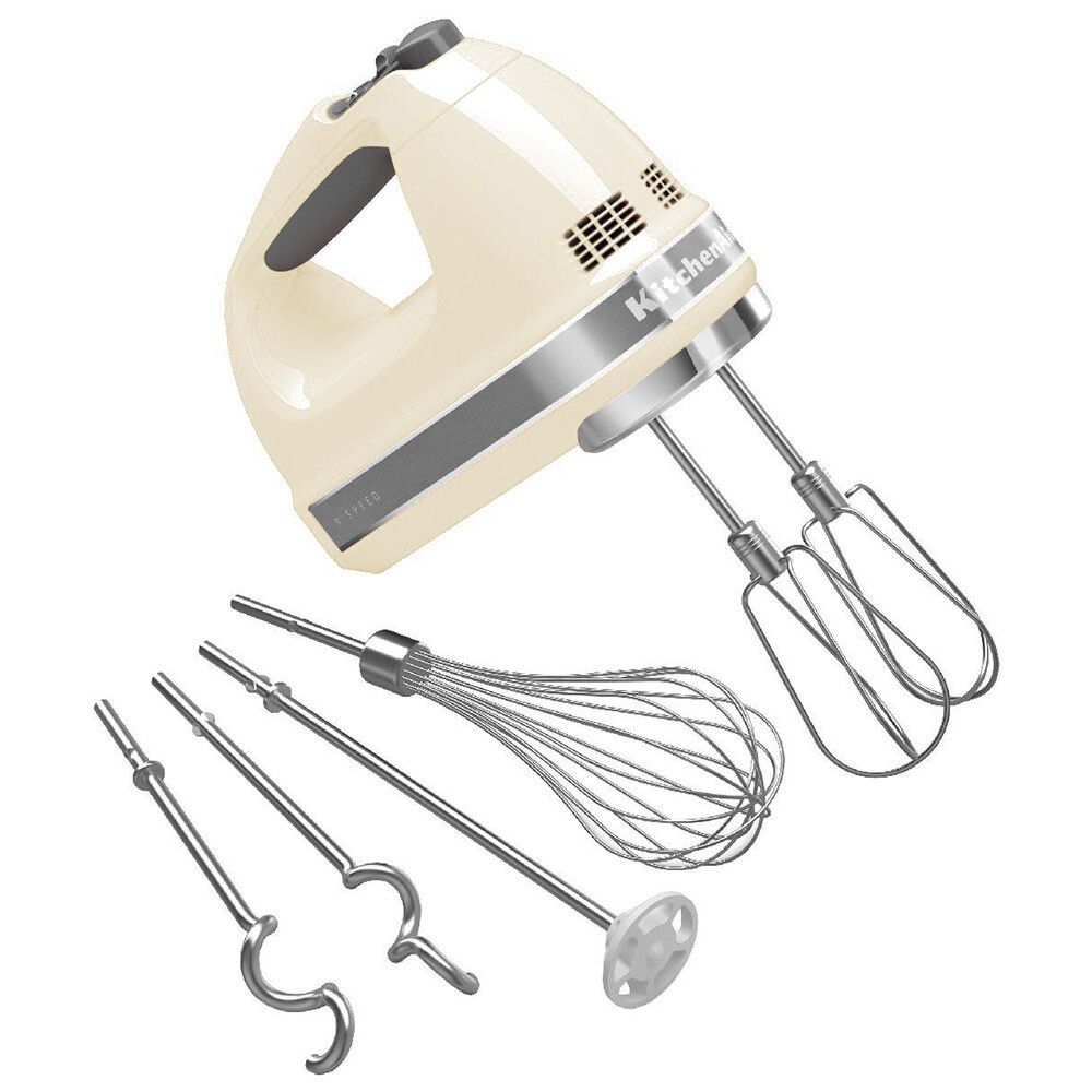 KitchenAid 9 Speed Hand Mixer, Color: 5KHM9212BAC/Almond Cream