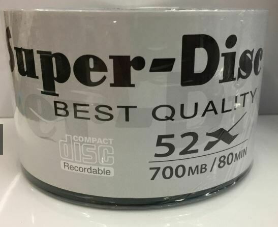Super Disc CDR 52x Recordable Media 700MB (100pcs per Pack)