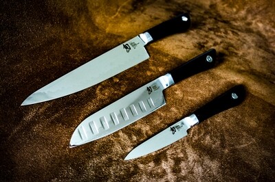 Shun Sora Knife 3 Piece Set (Paring Knife, Santoku 6&quot; &amp; Chef 8&quot;)