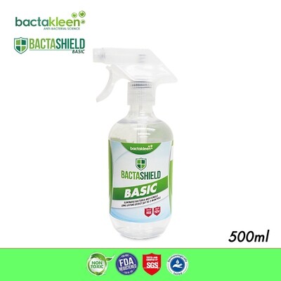 Bactakleen Bactashield Basic Non Toxic Water Based Anti Bacterial And Anti Fungal Spray (500ml)