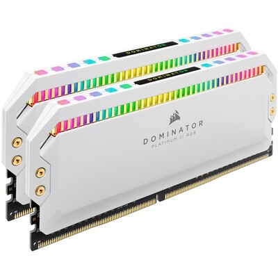 Corsair VENGEANCE RGB PRO SL 16GB (2x8GB) DDR4 DRAM 3200MHz C16 Memory Kit – White CMH16GX4M2E3200C16W