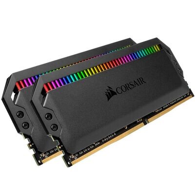 Corsair DOMINATOR® PLATINUM RGB 16GB (2 x 8GB) DDR4 DRAM 3200MHz C16 AMD Ryzen Memory Kit
 CMT16GX4M2Z3200C16