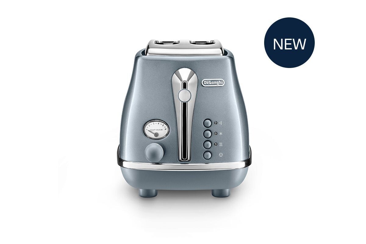 Delonghi Icona Metallics Mesmerising Azure 2 Slice Toaster