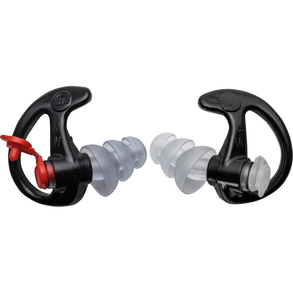 Surefire EP4 Sonic Defenders Plus Filtered Flanged Earplugs, Size: S (Black)