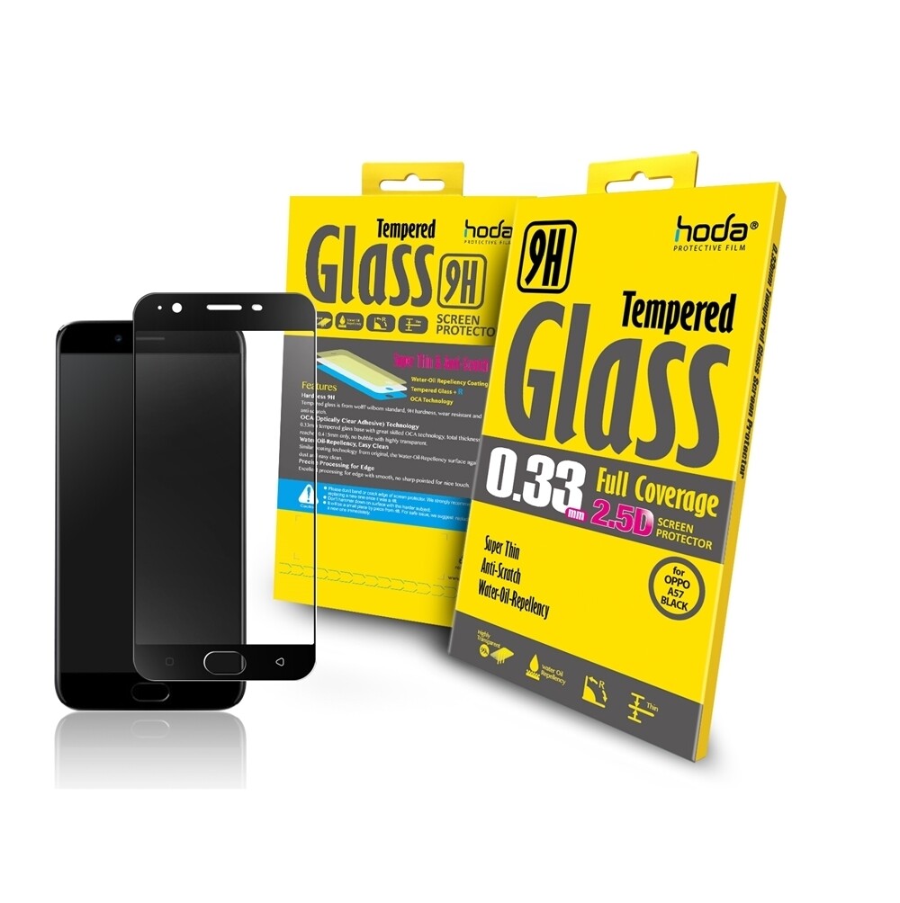Hoda Full Coverage Tempered Glass for Oppo A57