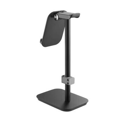 BRATECK ALUMINUM HEADPHONE STAND WITH TILTABLE PHONE HOLDER NON-SKIDS SILICONE PADS HEADSET STAND HOLDER MOUNT (HPS01-3)