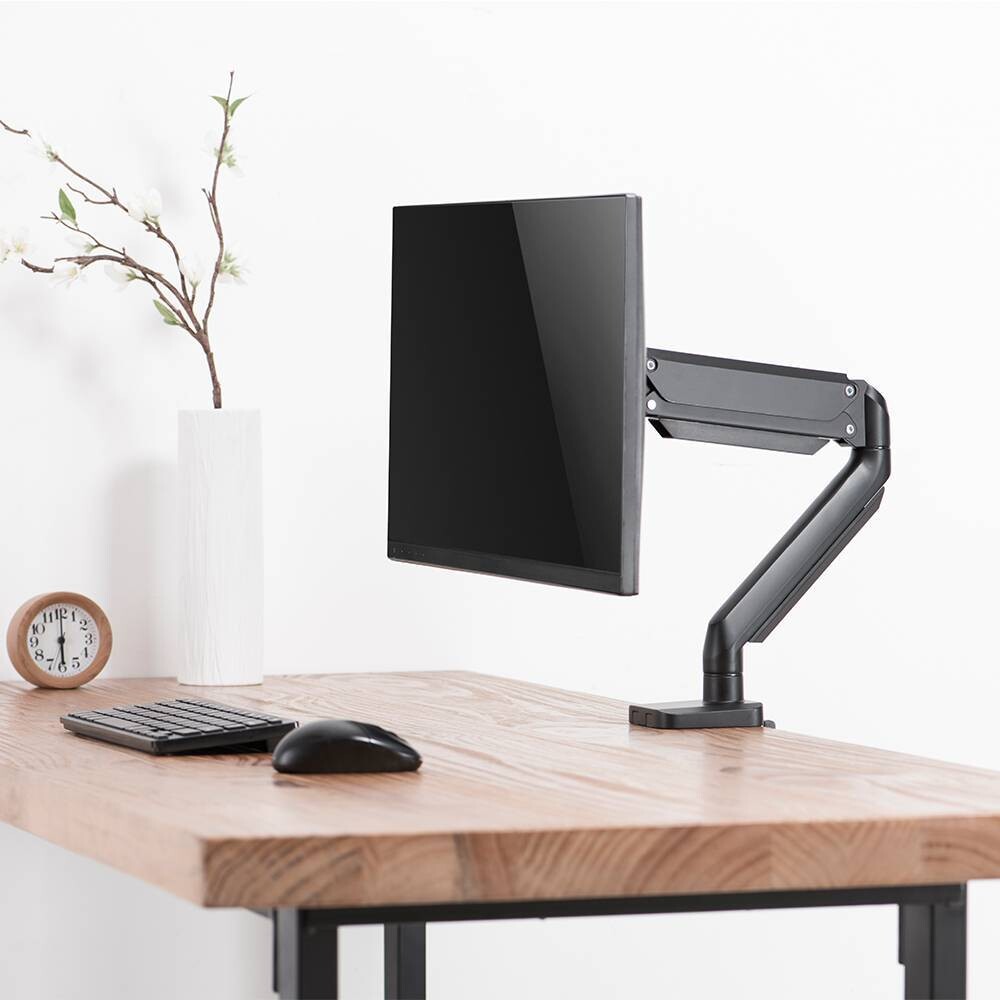 Brateck Premium Single Monitor Stand Aluminum Gas Spring Monitor Arm Fit 17&quot;-32&quot; Monitor Up to 8KG VESA 75x75/100x100 LDT26-C012