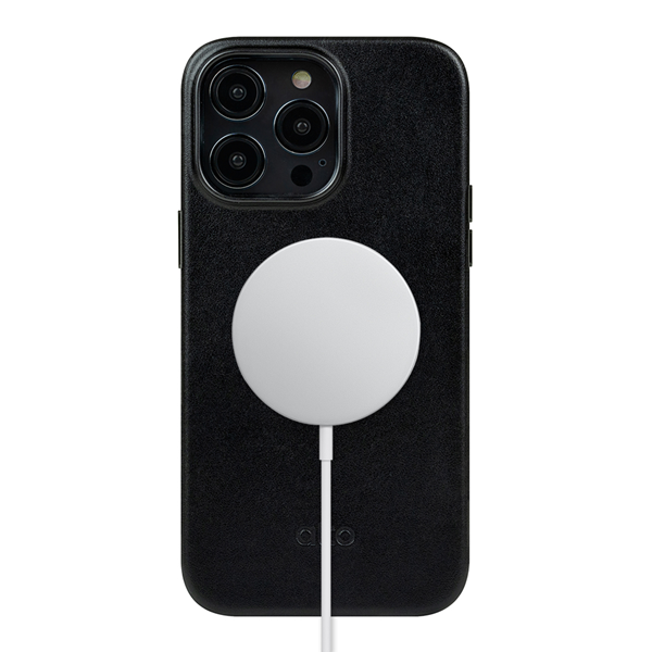 ALTO Clop Case For IPhone 14 Pro Max (6.7&quot;) - Italian Full Grain Leather (MagSafe), Color: Raven (Out of Stock)